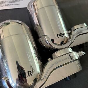 Pur Chrome Dual Faucet Water Filter Cartridge Holder